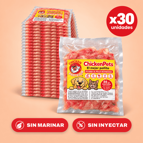 CHICKENPETS ALIMENTO PARA MASCOTAS - 30 UNIDADES 200GRS C/U