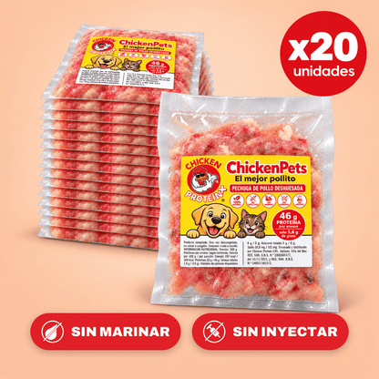 CHICKENPETS ALIMENTO PARA MASCOTAS - 20 UNIDADES 200GRS C/U