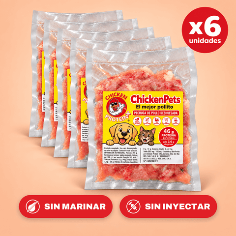 CHICKENPETS ALIMENTO PARA MASCOTAS - 6 UNIDADES 200GRS C/U