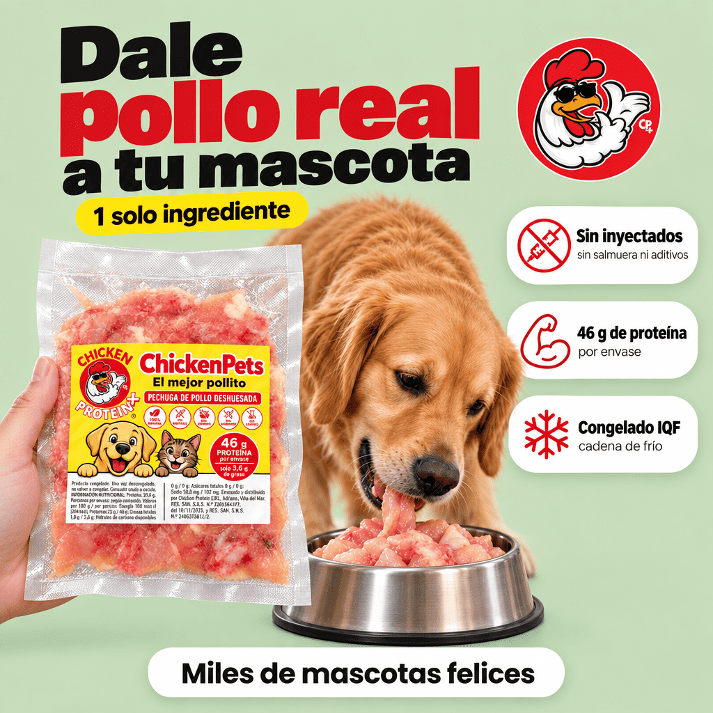 CHICKENPETS ALIMENTO PARA MASCOTAS - 6 UNIDADES 200GRS C/U