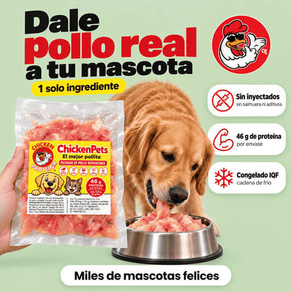 CHICKENPETS ALIMENTO PARA MASCOTAS - 6 UNIDADES 200GRS C/U