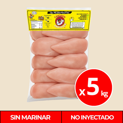 Pechuga Deshuesada Sin Marinar 5kg – Pack 5 Kilos