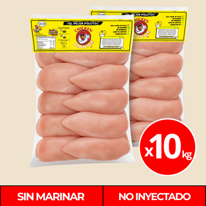 Pechuga Deshuesada Sin Marinar 10kg – Pack 10 Kilos
